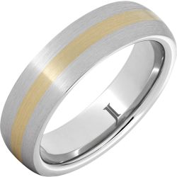 Serinium Ring with 14K Gold Inlay and Satin Finish
