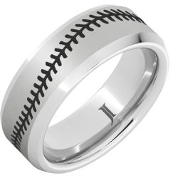 National Pastime Collection Serinium Beveled Baseball Ring