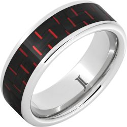 Serinium Red Carbon Fiber Inlay Ring