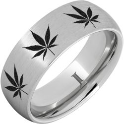 Serinium Cannabis Engraved Ring