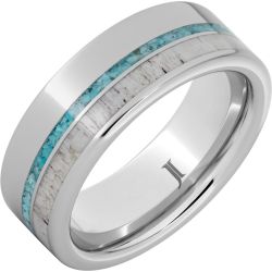 Serinium Ring with Turquoise and Antler Inlays