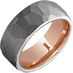 Serinium 10K Hidden Gold Ring With Chisel Sandblast Finish