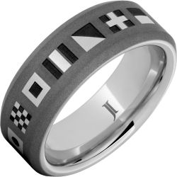 Sailing Flag Serinium Beveled Edge Ring