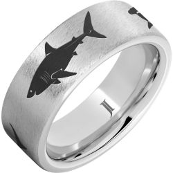 Sea Predator - Serinium Shark Engraved Ring