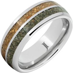 Serinium Dual Dinosaur Bone Inlay Ring