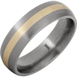 Aerospace Grade Titanium with 14K Gold Inlay and Satin Finish