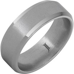 Aerospace Grade Titanium Ring with Stone Finish
