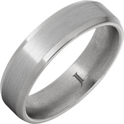 Aerospace Grade Titanium Ring With Beveled Edges