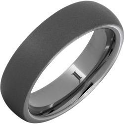 Rugged Tungsten Ring with Sandblast Finish