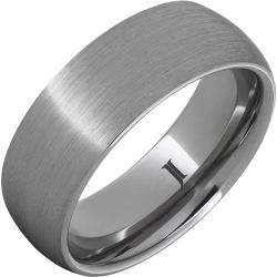 Simplicity Rugged Tungsten Dome Ring with Satin Finish
