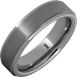 Rugged Tungsten Ring with Satin Finish