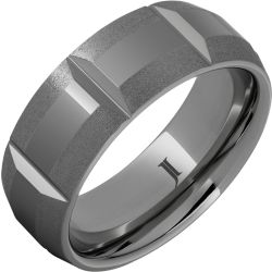 Rugged Tungsten Beveled Dome Ring