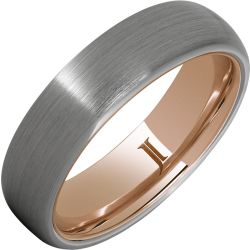 Hidden Gold Rugged Tungsten Satin Finish Ring