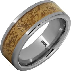 Rothschild - Rugged Tungsten Natural Cigar Inlay Ring