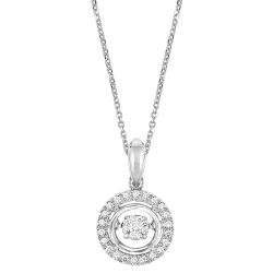 Silver Rhythm Of Love Pendant 1/10 Ctw