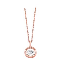 10kt Rose Gold Diamond Pendant