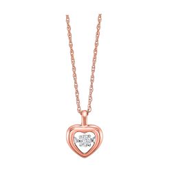 10kt Rose Gold Diamond Pendant