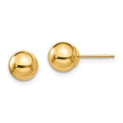 Huggy Wink 14k Madi K Polished 7mm Ball Post Earrings