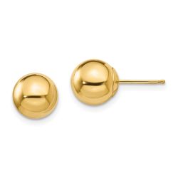 Pebble Pop 14k Madi K Polished 8mm Ball Post Earrings