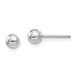 Bunny Nook 14k White Gold Madi K Polished 4mm Ball Post Earrings