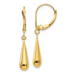 Sparkle 14k Madi K Teardrop Dangle Leverback Earrings