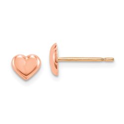 Merry Pie 14k Madi K Rose Gold Heart Post Earrings