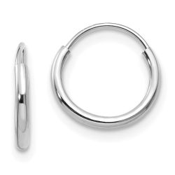Sparkle 14k White Gold Madi K Endless Hoop Earrings