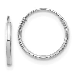Buddy 14k Madi K White Gold Endless Hoop Earrings