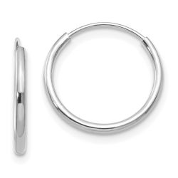 Sunny 14k Madi K White Gold Endless Hoop Earrings