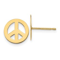 Turtle Star 14k Madi K Peace Sign Post Earrings