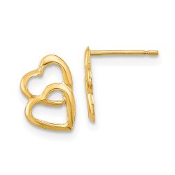Cotton Boo 14k Madi K Hearts Post Earrings