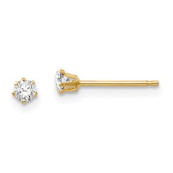 Doodle Song 14k Madi K CZ Stud Post Earrings