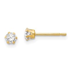 Whimsy Bean 14k Madi K CZ Stud Post Earrings