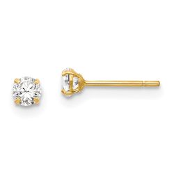 Koala Puff 14k Madi K CZ Stud Post Earrings