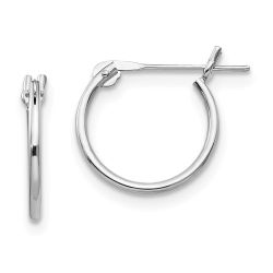 Sprout 14k White Gold Madi K 1mm Hoop Earrings