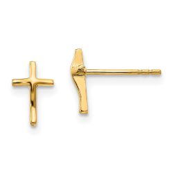 Cricket Cloud 14k Madi K Polished Cross Post Earrings