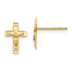 Whimsy Bean 14k Madi K Crucifix Post Earrings