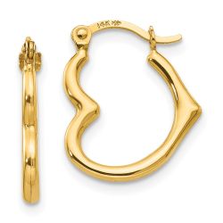 Sprout 14k Madi K Heart Shaped Hollow Hoop Earrings