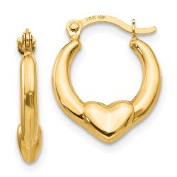 Sprout 14k Madi K Hollow Heart Hoop Earrings