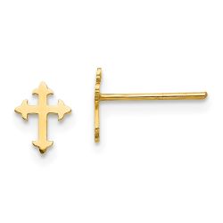 Winky Wink 14K Madi K Polished Cross Post Earrings