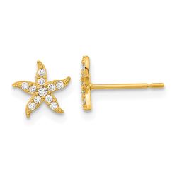 Pebble 14k Madi K Childrens CZ Starfish Post Earrings