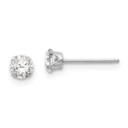 Puddle Nook 14k White Gold Madi K 4mm CZ Post Earrings