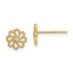 Pixie 14k Madi K CZ Flower Post Earrings