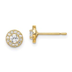Giggles Wink 14k Madi K CZ CirclePost Earrings