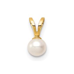 Flutter 14K Madi K 4-5mm White Near Round Freshwater Cultured Pearl Pendant