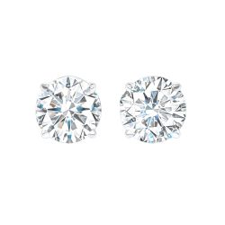 14kt White Gold Diamond Round Stud Earrings 1/4ct