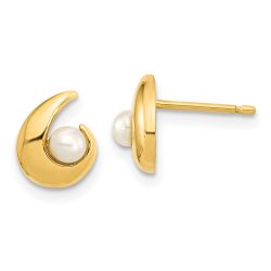 Sparkle 14K Madi K Polished 3.5mm Freshwater Cultured Pearl Post Earrings