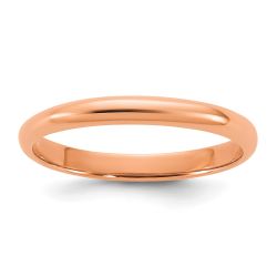 Lollipop Bean 14K Rose Gold Madi K Polished 2mm Half Round Band Baby / Children's Ring