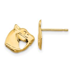 Twinkle Bloom 14k Madi K Polished Horse Head Post Earrings