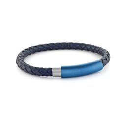 Steel Leather Bracelet